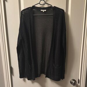 Mudd Black Open Front Cardigan Sweater Relaxed Fit